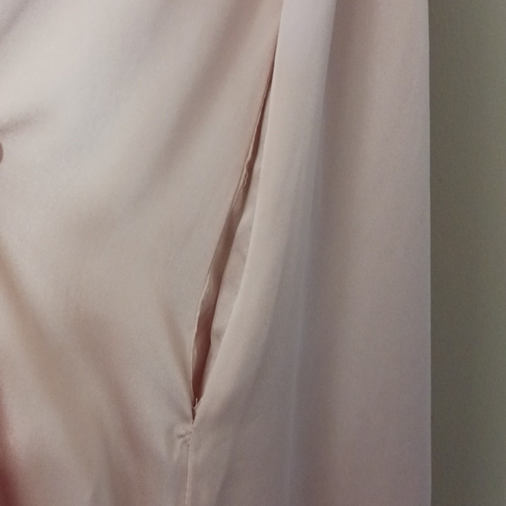 White By Vera Wang Blush Pink Full Length Bridesmaid Special Event Gown, Size 0 - Picture 6 of 13